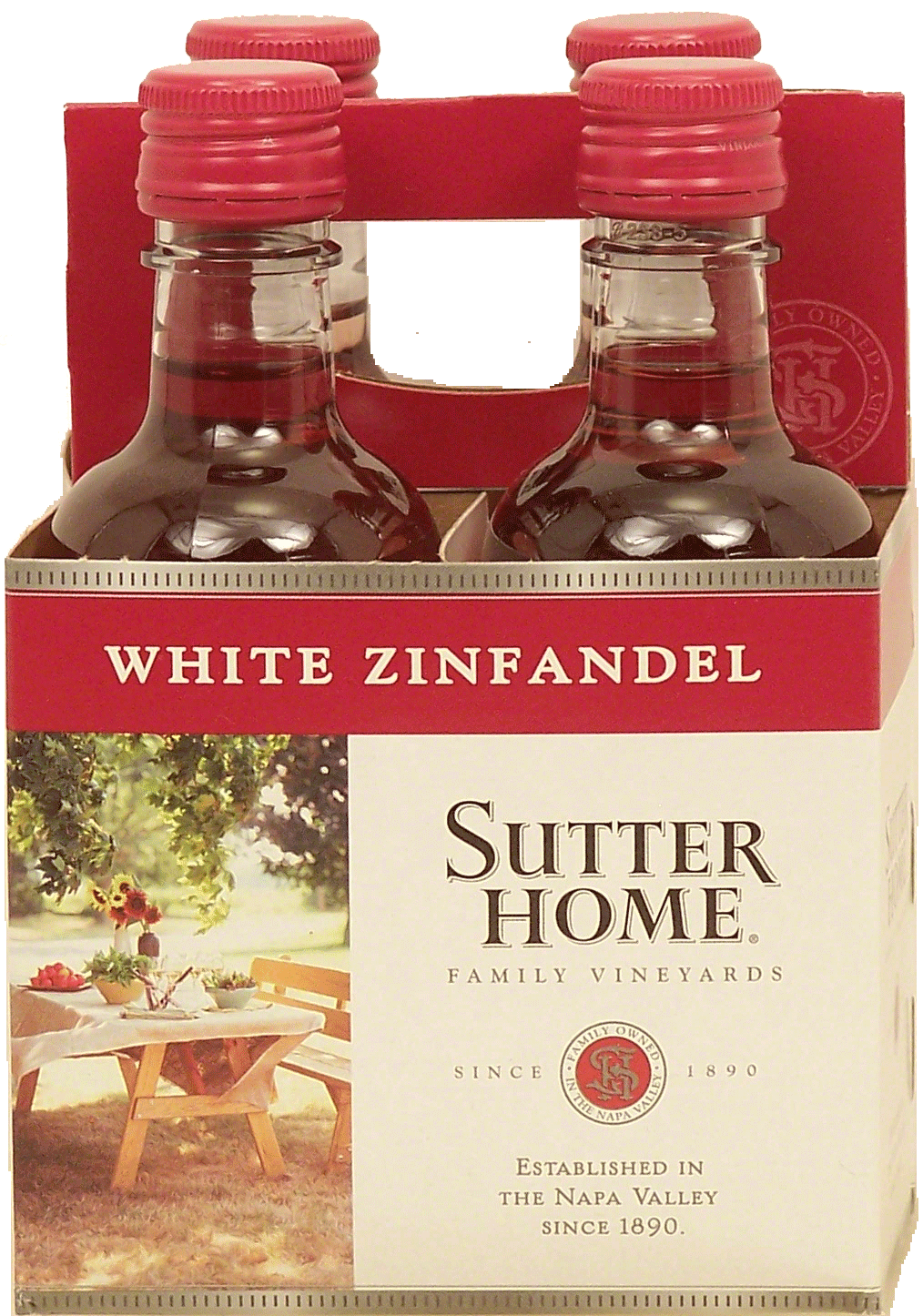 Sutter Home Family Vineyards white zinfandel wine of Napa Valley, 9.5% alc. by vol., 187-ml single serve Full-Size Picture